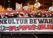 Lokale Fandemonstration in Berlin -Union und Kaiserslautern