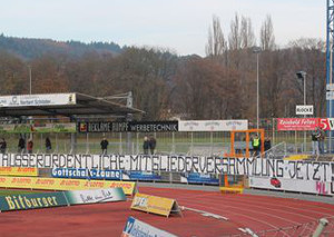 Proteste bei Eintracht Trier - Spvgg. Neckarelz