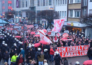 Demo der Fanszene Köln am 20.02.2016 in Mönchengladbach