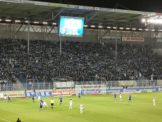 1. FC Magdeburg - 1. FC Saarbrücken (29.01.2022) 2:1 Bild: <a href="https://www.instagram.com/kurstadt_hopper/?hl=de">kurstadt_hopper</a>