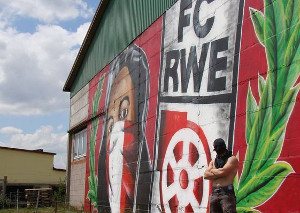 Streetart von FC Rot-Weiß Erfurt Fans