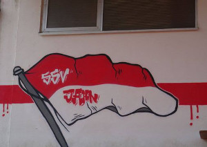 Graffiti von SSV Jahn Regensburg Fans