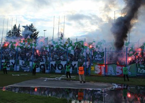 ​Lechia Fans mit Pyroshow zum Saisonauftakt