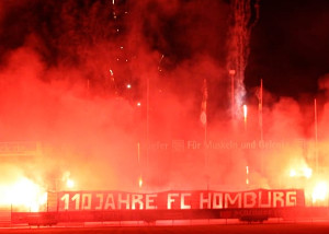 Pyro zu 110 Jahre FC Homburg