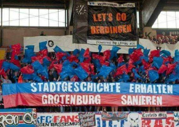 Krefelder Grotenburg wird saniert: Ultras bedanken sich